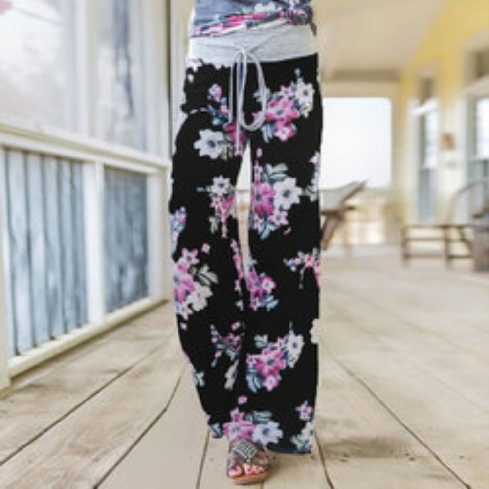 Lucky Star Floral Print Pants